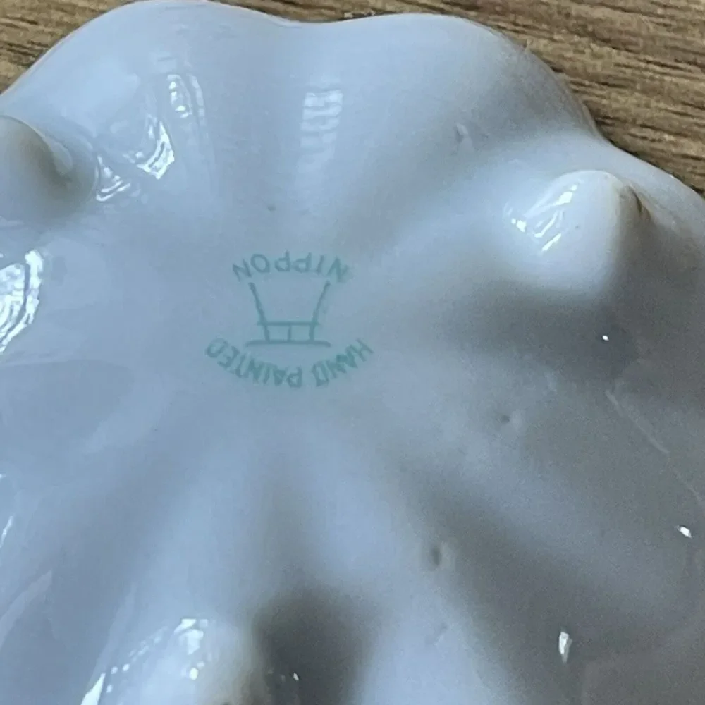 Vintage Hand Painted Footed Nippon Salt Cellar Open Salt
